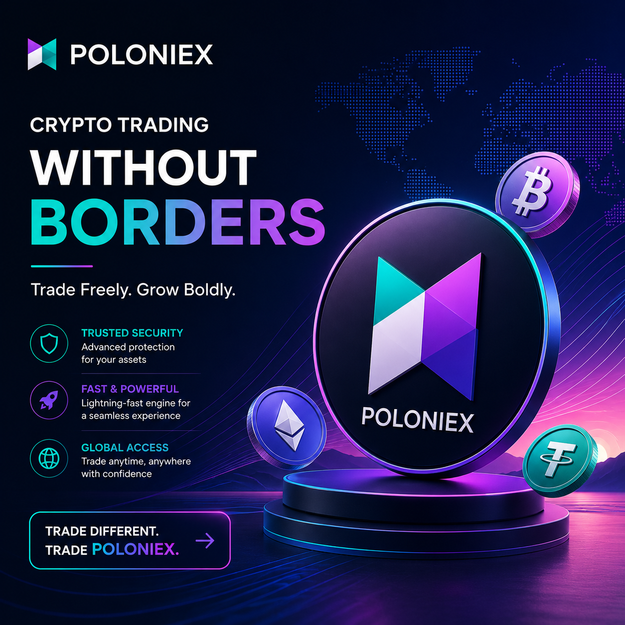 Poloniex login dashboard features and security controls